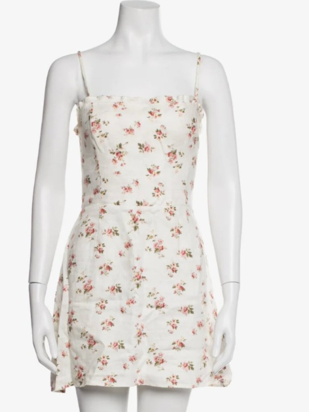 White floral reformation dress